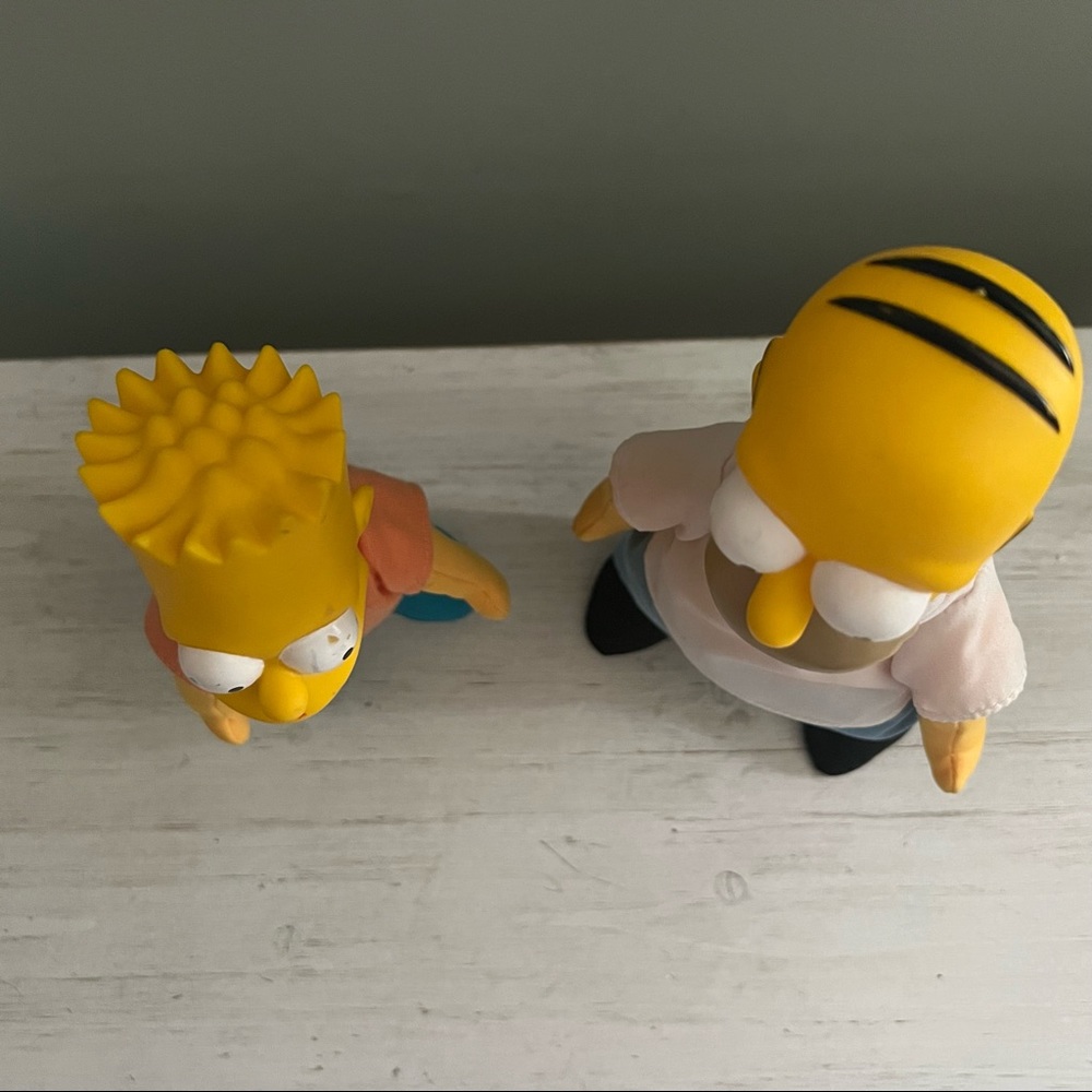 Simpsons Vintage 1990s Soft Body Dolls Homer Bart - Picture 5 of 16
